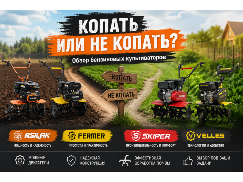 Копать или не копать? Обзор бензиновых культиваторов Asilak, Fermer, Skiper и Velles