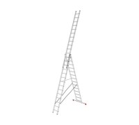Лестница алюм. 3-х секц. 356/949/376см 3х14 ступ., 21,5кг PRO STARTUL (ST9942-14)