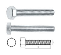 Болт М10х100 мм шестигр., цинк, кл.пр. 5.8, DIN 933 (20 кг) STARFIX