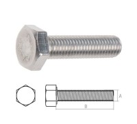 Болт М10х40 шестигр., нерж.сталь (А2), DIN 933 (50 шт в уп.) (STARFIX)