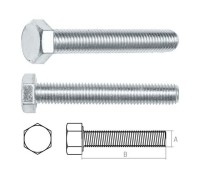 Болт М10х30 мм шестигр., цинк, кл.пр. 8.8, DIN 933 (20 кг) STARFIX