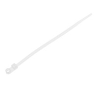 Хомут-стяжка с монтажным отверстием 4.8х200 мм белый (100 шт в уп.) STARFIX