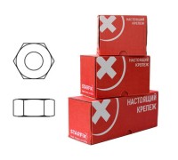 Гайка М6 шестигр., цинк, кл.пр. 6, DIN 934 (300 шт в карт. уп.) STARFIX