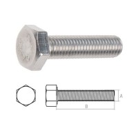 Болт М8х80 шестигр., нерж.сталь (А2), DIN 933 (2 шт в зип-локе) STARFIX