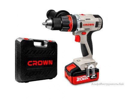 Дрель-шуруповерт аккумуляторная CROWN CT21090HMX-4 BMC