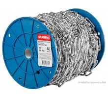 Цепь сварная длиннозвенная, оцинк. М5 DIN 763 (бухта 40 м) STARFIX