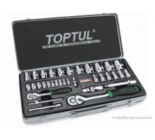 Набор головок 1/4", 1/2" 5-32мм 6гр. 34пр. метал.кейс PROLINE TOPTUL (GCAD3402)