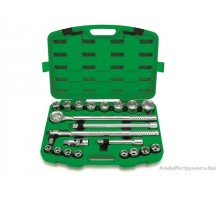 Набор головок 3/4" 22-50мм 6гр. 14предм. металл.кейс TOPTUL (GCAD1405)