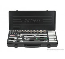 Набор головок 3/8" 6-24мм 6гр. 35пр. метал.кейс TOPTUL (GBB35140)