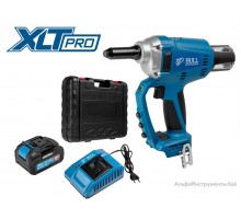 Аккум. заклепочный пистолет BULL CRG 1018 в чем. XLTpro, БЕСЩЕТ., 25 мм, 10000 Н, 1х4 А*ч