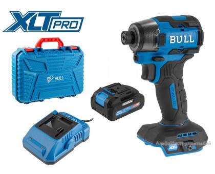 Аккум. ударный гайковерт/винтоверт BULL CID 2218 в чем. XLTpro, SET, БЕСЩЕТ., 18 В, 220 Н*м, 1х4 А*ч