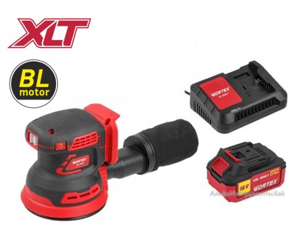 Аккум. эксцентриковая шлифмашина WORTEX COS 1218 E в кор. 