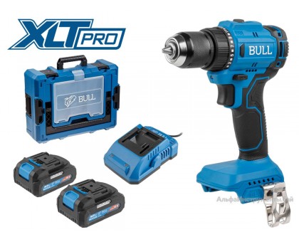 Аккум. дрель-шуруповерт BULL SR 1803 Xcase XLTpro БЕСЩЕТ., 2x2 А*ч, 18 В, 45 Н*м, БЗП 10 мм