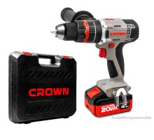 Дрель-шуруповерт аккумуляторная ударная CROWN CT21093HMX-4 BMC