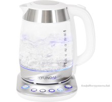 Электрочайник Hyundai HYK-G4033 (белый/серебристый)