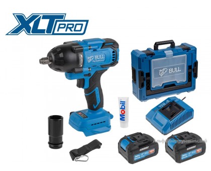Аккум. ударный гайковерт BULL SC 1807 Xcase, XLTpro, БЕСЩЕТ., 18 В, 750 Н*м, 1/2", 2х4 А*ч, з/у 4 А