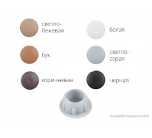 Заглушка под отверстие, декоративная 16 мм черная (30 шт в зип-локе) STARFIX