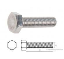 Болт М8х50 шестигр., нерж.сталь (А2), DIN 933 (5 шт в зип-локе) STARFIX