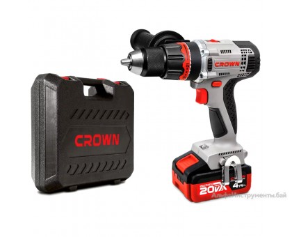 Дрель-шуруповерт аккумуляторная CROWN CT21076HMX-4 BMC