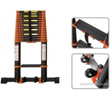 Лестница телескопическая 1-секц. алюм. 350см, 9 ступ. 8,5кг BLACK LINE STARTUL (ST9931-035)