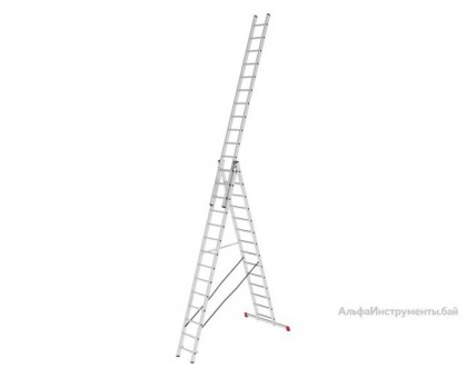 Лестница алюм. 3-х секц. 356/949/376см 3х14 ступ., 21,5кг PRO STARTUL (ST9942-14)