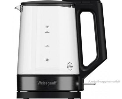 Электрочайник WEISSGAUFF WK 1700 EcoGlass Nero
