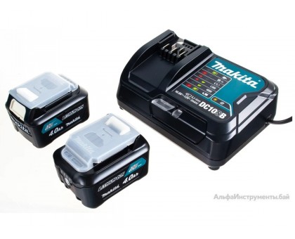 Аккумулятор BL1041B 4.0 Ah (2 шт) + зарядное DC10SB MAKITA в кейсе