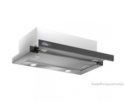 Вытяжка Elikor Интегра Glass 60Н-400-В2Д 940982 (нержавеющая сталь/черное стекло)