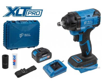 Аккум. ударный гайковерт BULL SC 1804 в чем. XLTpro БЕСЩЕТ., 18 В, 400 Н*м, 1/2", 1х4 А*ч, з/у 4 А