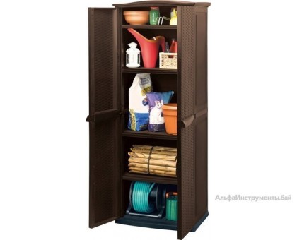 Шкаф уличный "Compact Garden Rattan tall" высокий