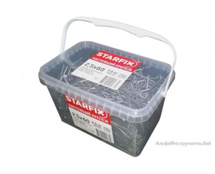 Гвозди строительные 3.5х90 мм ГОСТ 4028-63 (2.5 кг в пласт. ведре) STARFIX