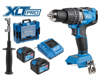 Аккум. дрель-шуруповерт BULL SR 1805 Xcase XLTpro, 2х6 А*ч, БЕСЩЕТ., 18 В, 120 Н*м, БЗП(мет.) 13 мм
