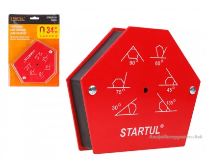 Угольник магнитный для сварки 34кг STARTUL PROFI (ST8520-34) (струбцина магнитная) (ST8520-34)