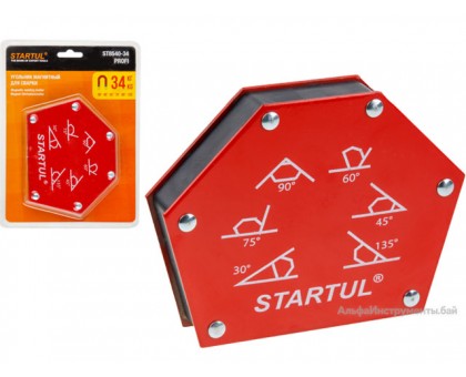 Угольник магнитный для сварки 34кг STARTUL PROFI (ST8540-34) (струбцина магнитная)