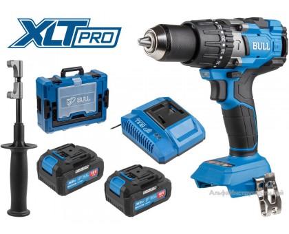 Аккум. дрель-шуруповерт BULL SR 1805 Xcase XLTpro, 2х4 А*ч, БЕСЩЕТ., 18 В, 120 Н*м, БЗП(мет.) 13 мм