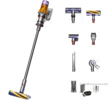 Пылесос вертикальный Dyson V12 Detect Slim Absolute 470521-01 (желтый/никель) + Red Line BS-01 16A