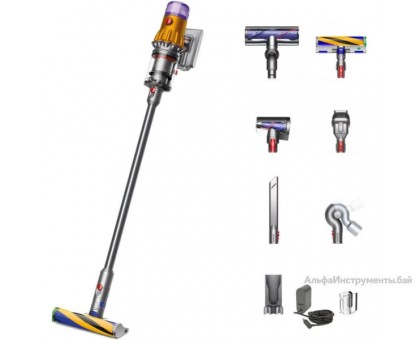 Пылесос вертикальный Dyson V12 Detect Slim Absolute 470521-01 (желтый/никель) + Red Line BS-01 16A