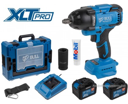 Аккум. ударный гайковерт BULL SC 1807 Xcase, XLTpro, БЕСЩЕТ., 18 В, 750 Н*м, 1/2", 2х6 А*ч, з/у 6 А
